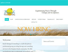 Tablet Screenshot of beachtherapyandconsulting.com